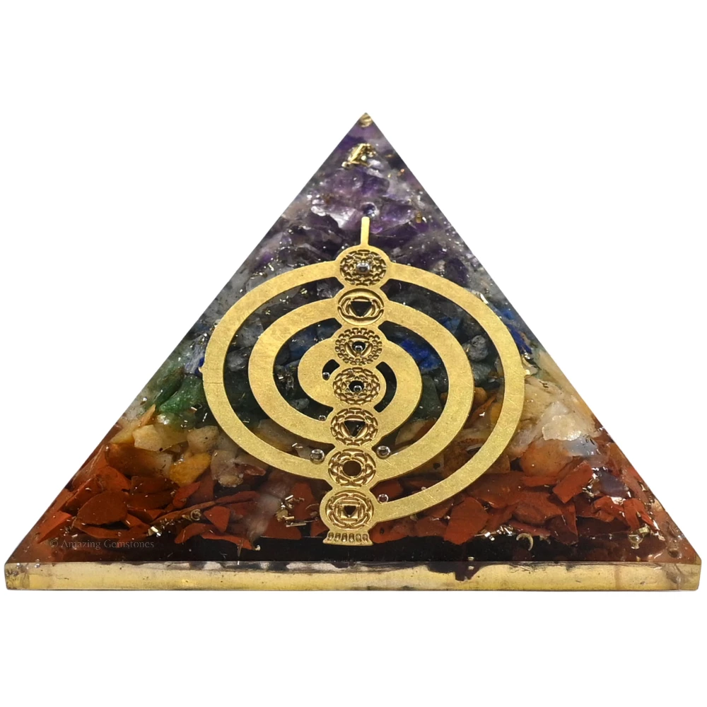 Natural Chakra Orgone Pyramid - Chakra Reiki