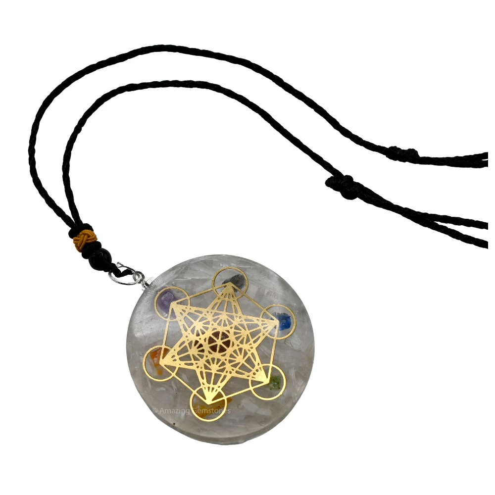 Selenite Orgone Necklace - Metatron
