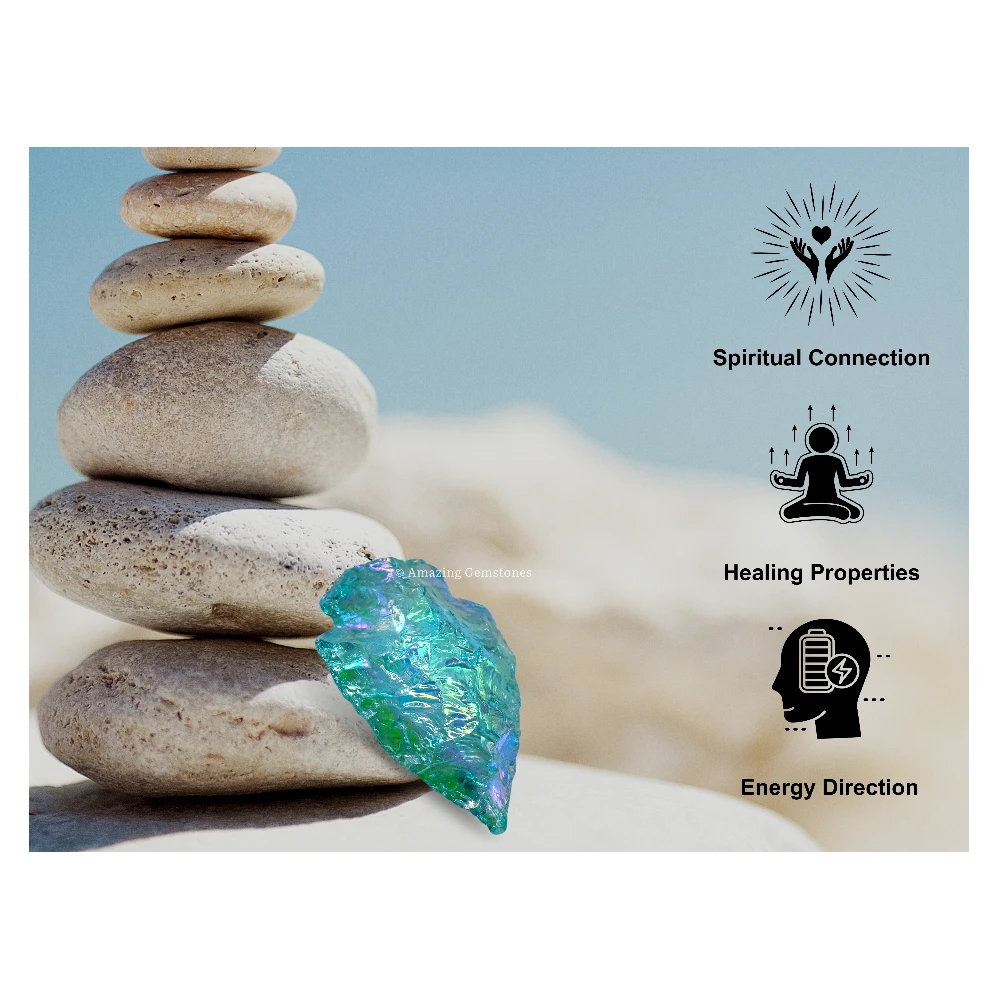 Aqua Aura Quartz Crystal Arrowhead - 1" to 1.5" (3 Pieces)