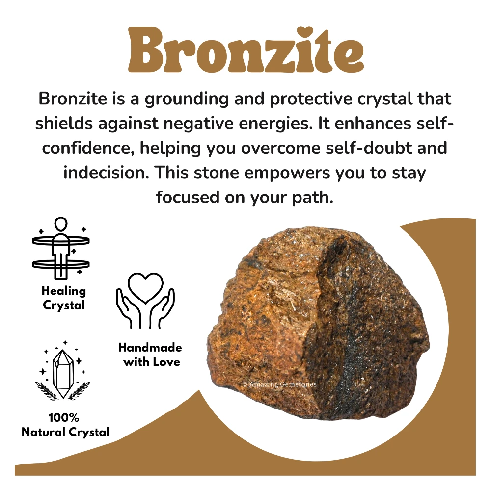 Bronzite Raw Crystals (5 Pieces)