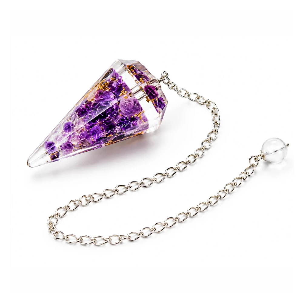 Amethyst Orgone Pendulum