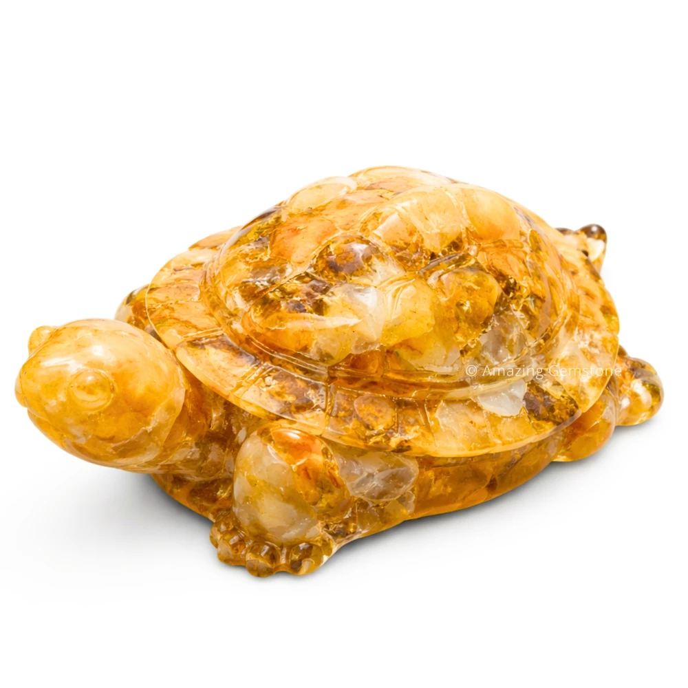 Yellow Jasper Tortoise Figurine