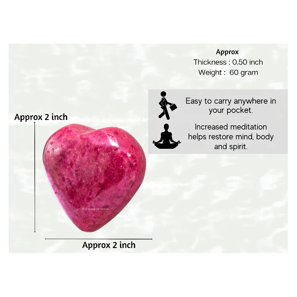Pink Rhodonite Heart