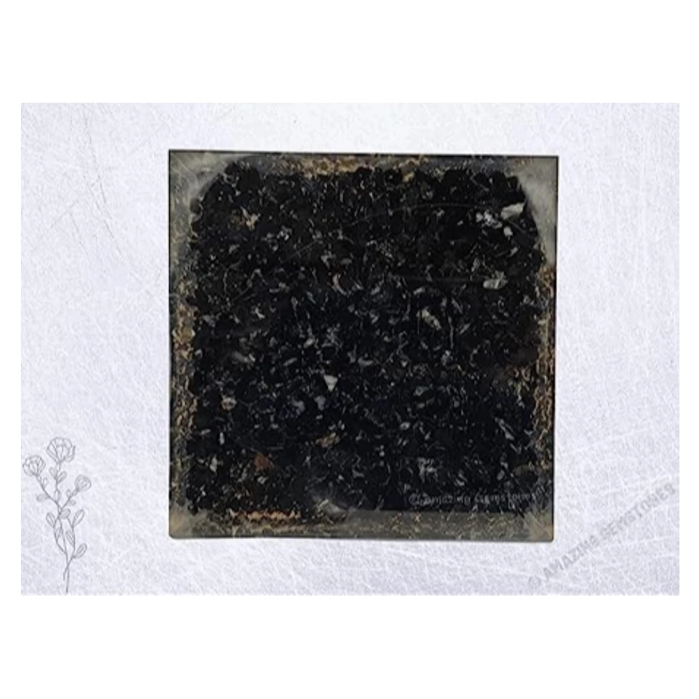 Black Tourmaline Selenite Orgone Pyramid (Extra Large)