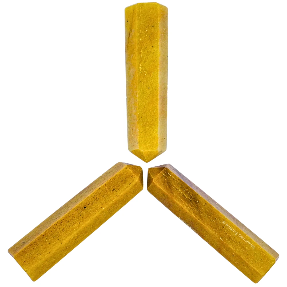 Yellow Jasper Pencil Points (Set of 3)