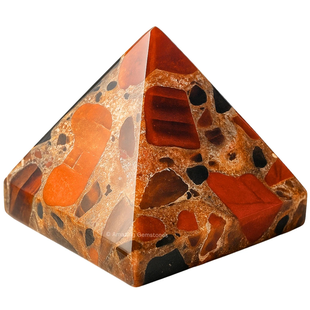 Spotted Jasper Pyramid (2 Inch)