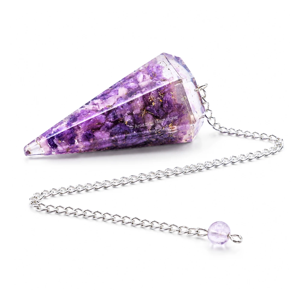 Lepidolite Orgone Pendulum