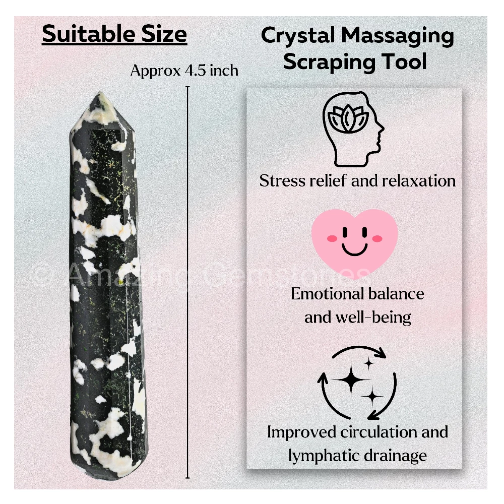 Black & White Tourmaline Wand (Faceted)