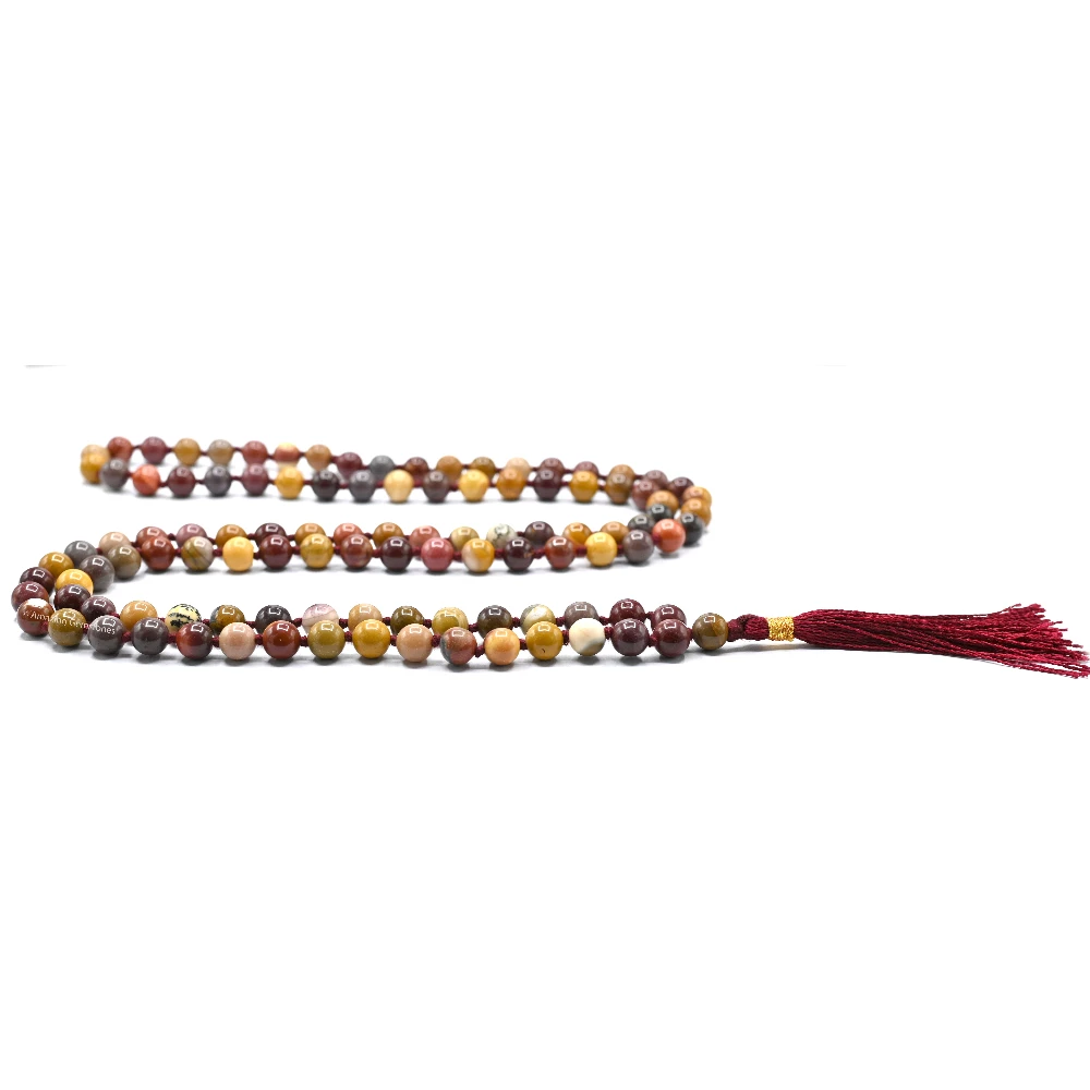 Mookaite Jasper Mala (Hand Knotted)