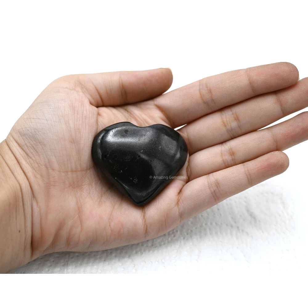 Black Tourmaline Heart