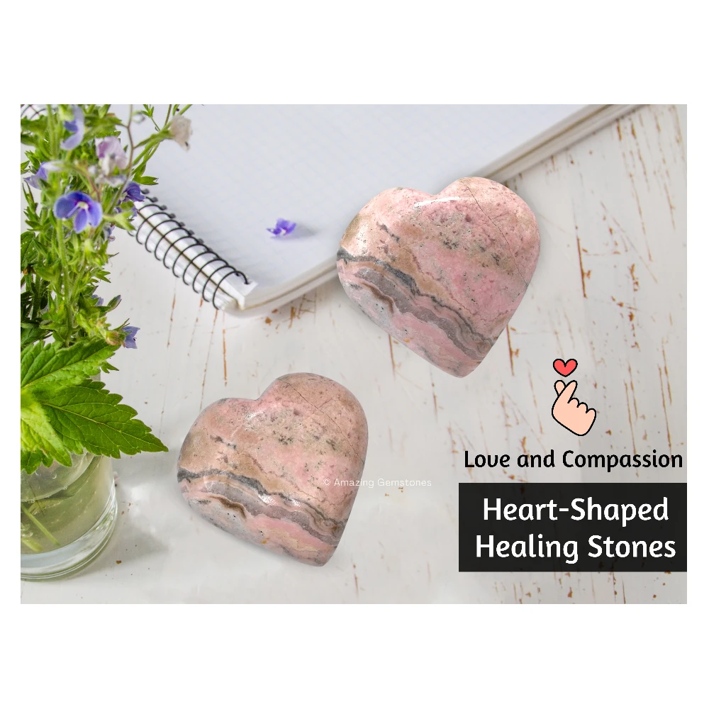 Rhodochrosite Heart
