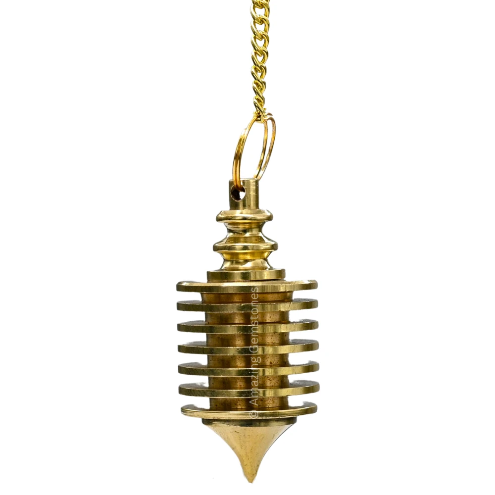 Copper Metal Pendulum - Gold Vertical Hard Coil (MP55)