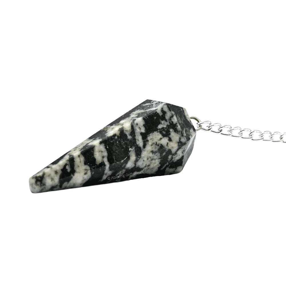 Black and White Tourmaline Pendulum