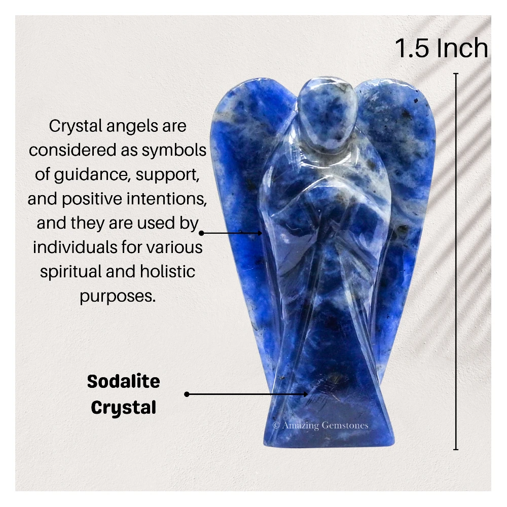 Sodalite Angel Figurine (1.5 Inch)