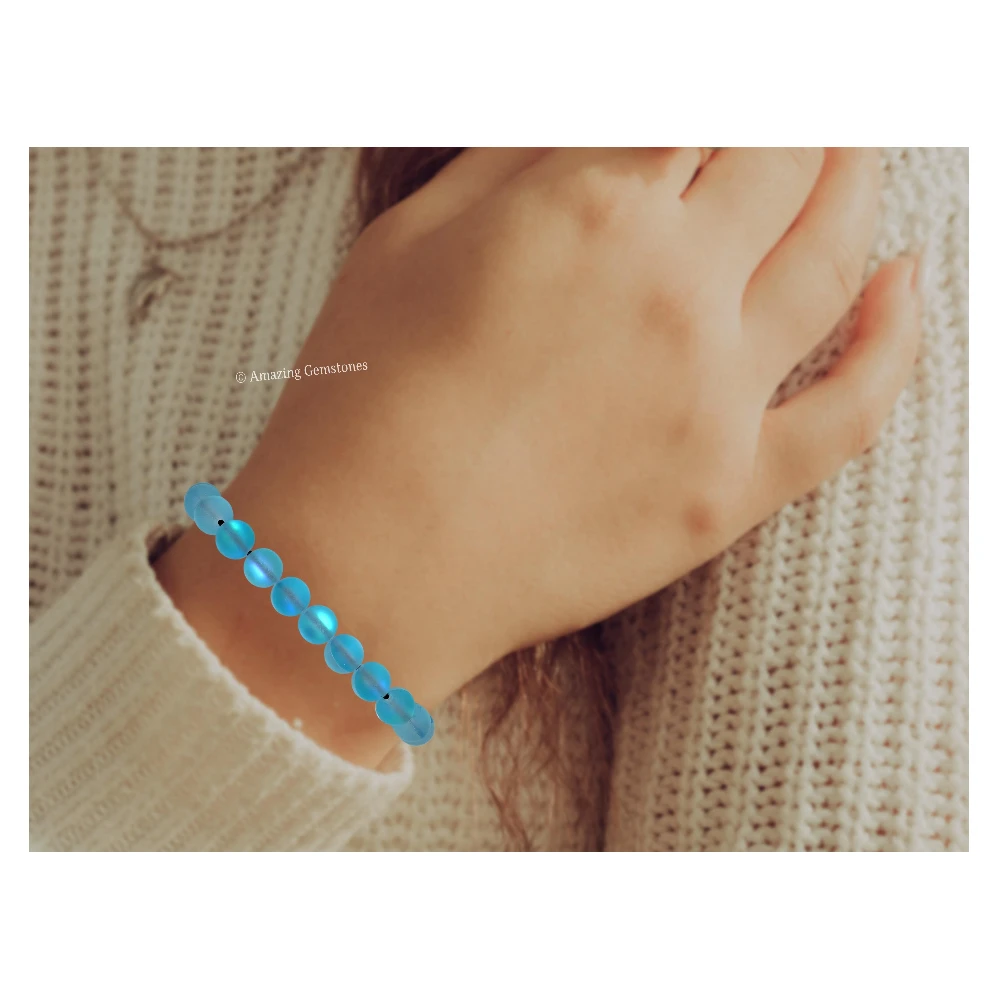 Aquamarine Mermaid Bracelet (Adjustable)