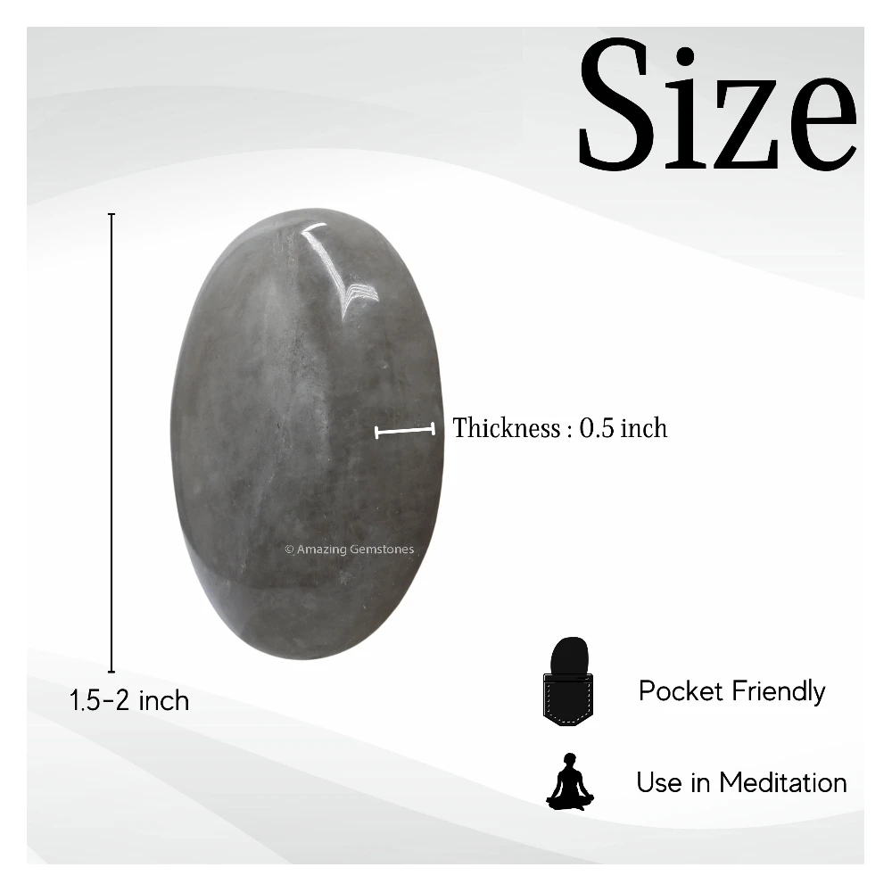 Smoky Quartz Palm Stone