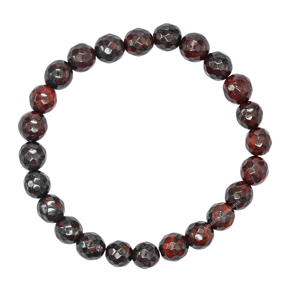 Iron Tiger Eye Bracelet (Faceted) (Stretchable)