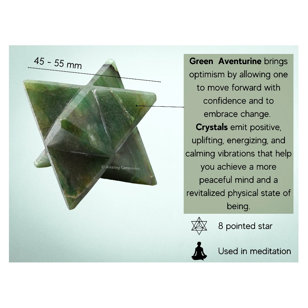 Dark Green Aventurine Merkaba (45-55 mm)