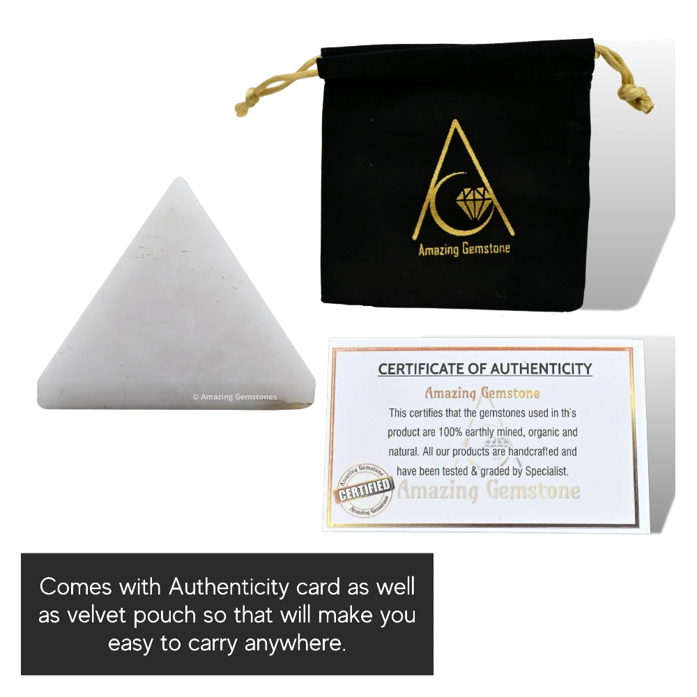 Snow White Quartz Pyramid (1 Inch)