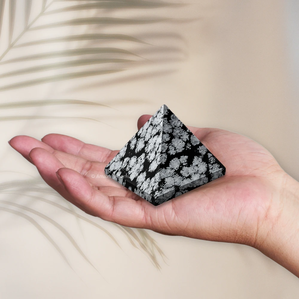 Snowflake Obsidian Pyramid (1.5 Inch)