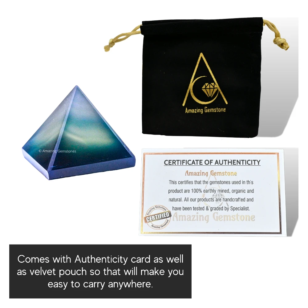 Blue Onyx Pyramid (1 Inch)