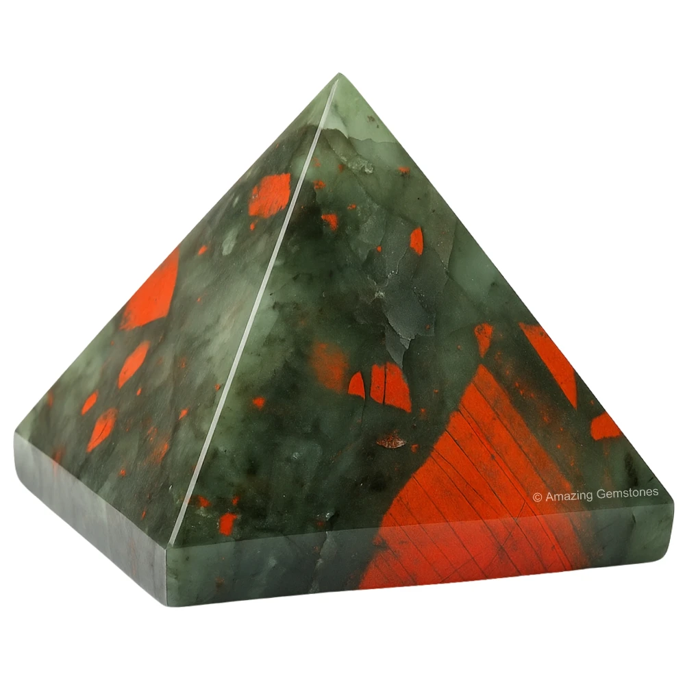 African Bloodstone Pyramid (2 Inch)