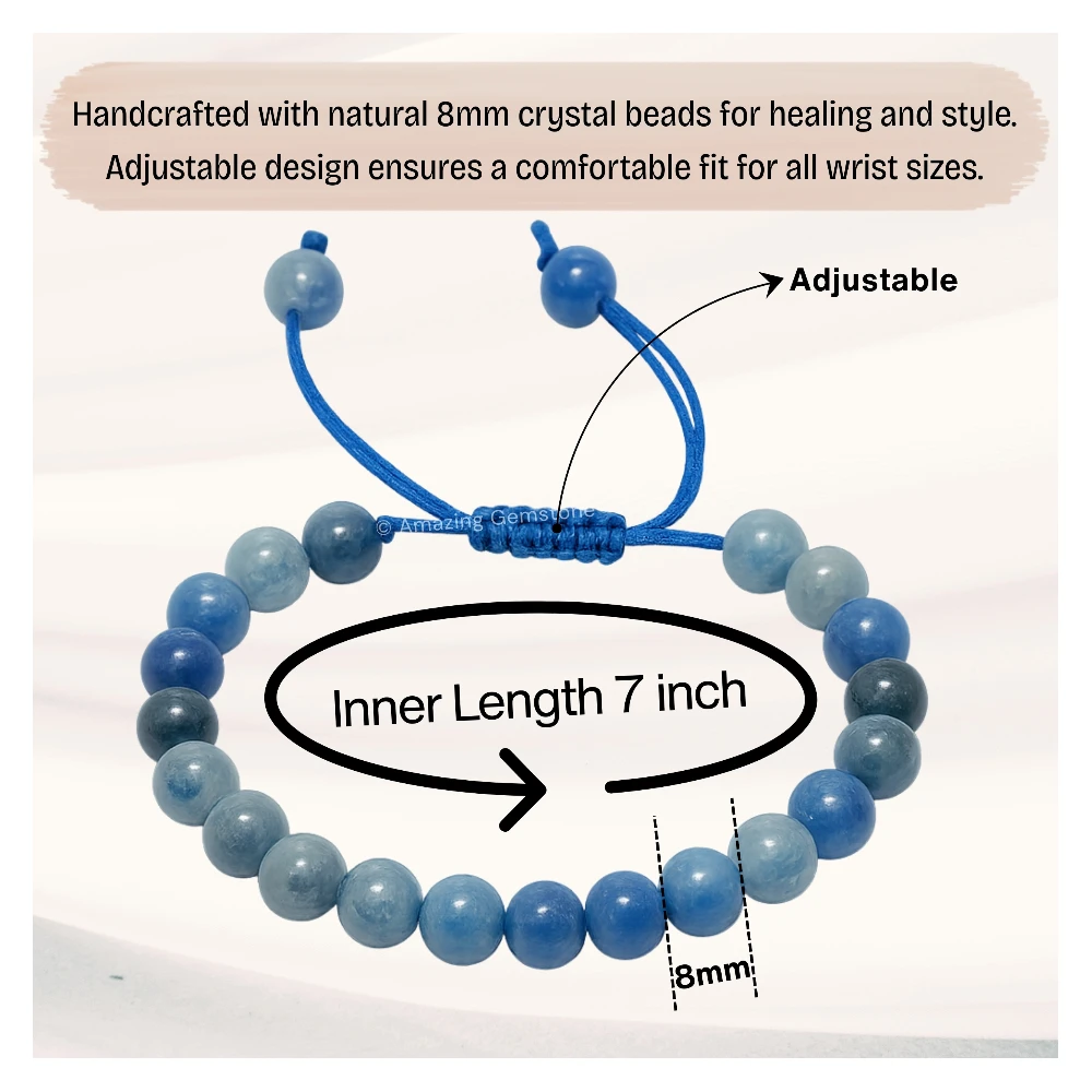 Blue Aventurine Bracelet (Adjustable)