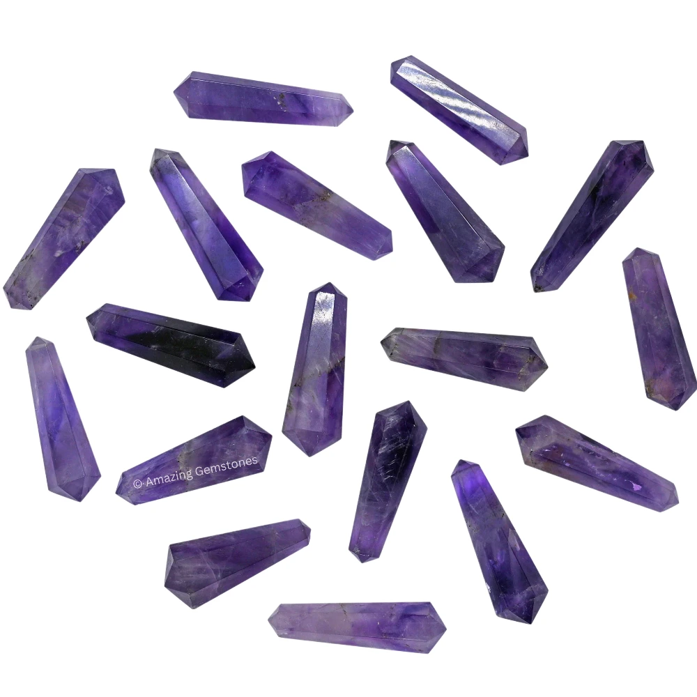 Amethyst Pencil Points (Double Terminated) (Set of 3)