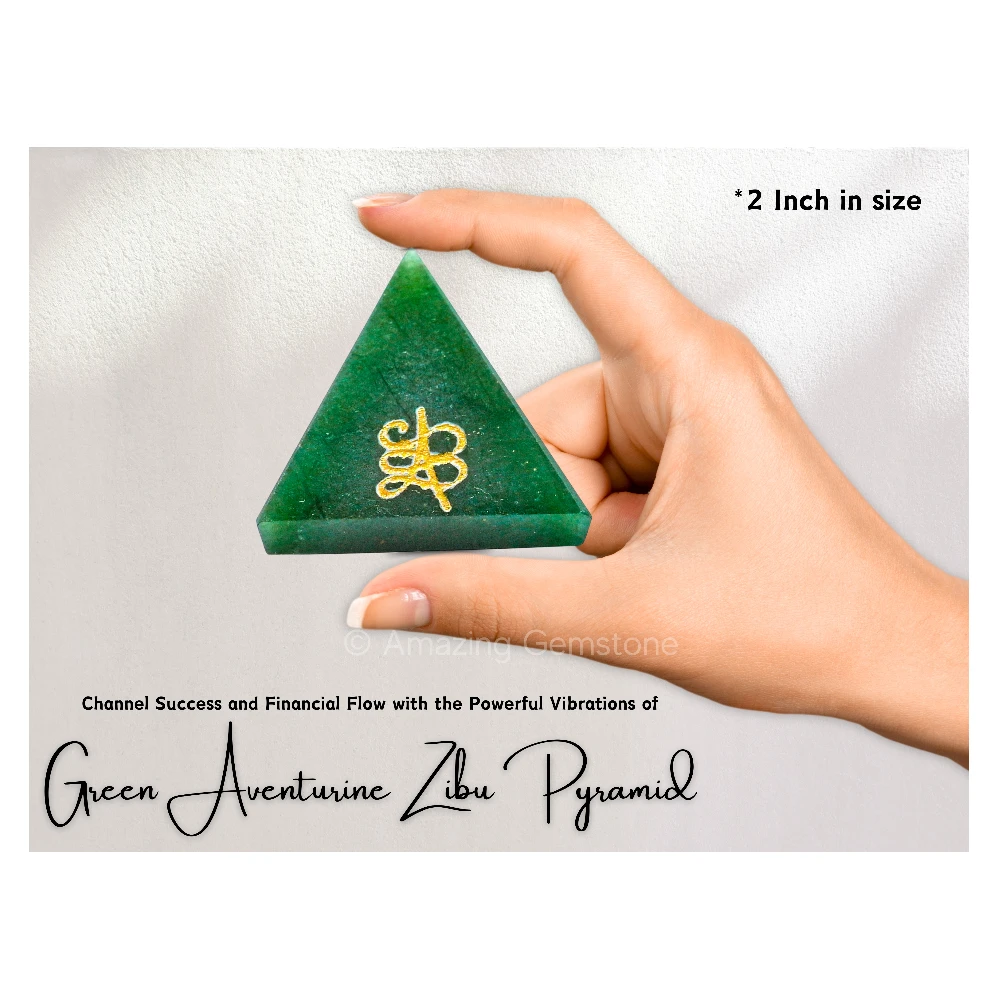 Zibu Money Green Aventurine Pyramid (2 Inch)