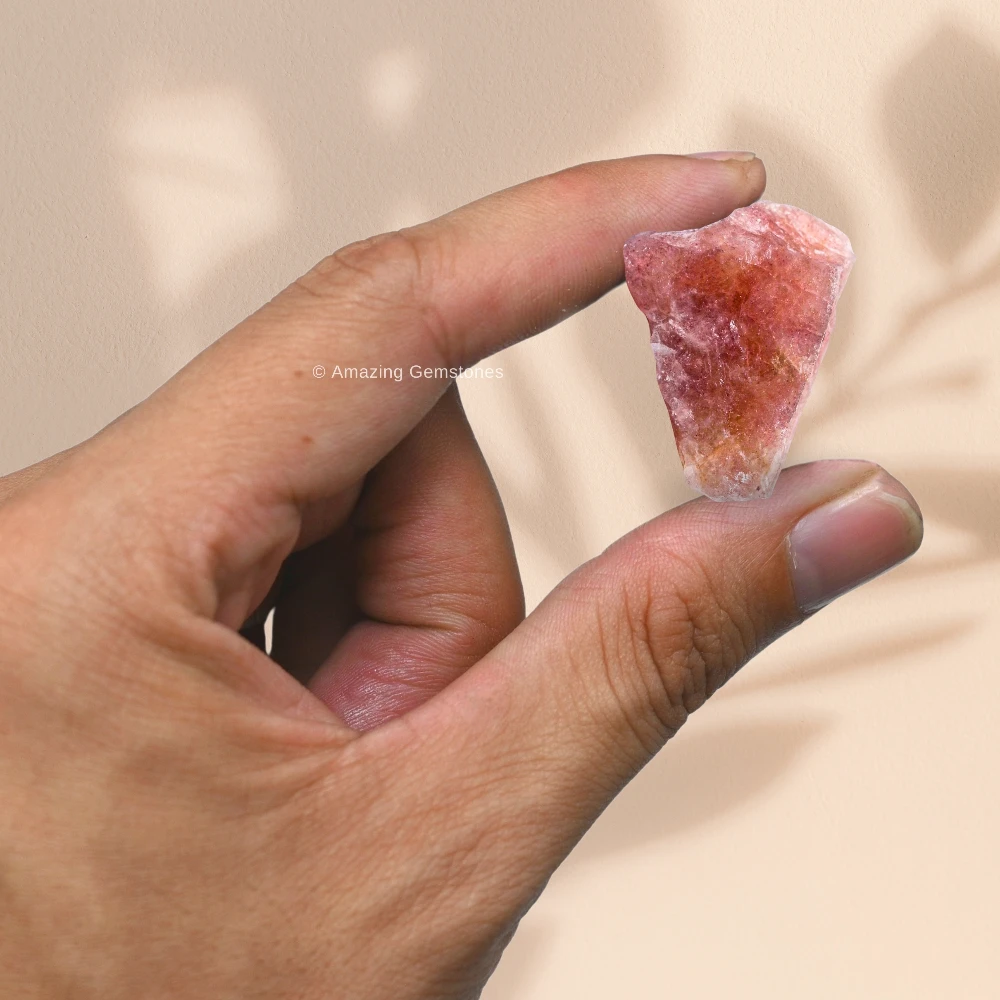 Strawberry Quartz Raw Crystals (2 Pieces)