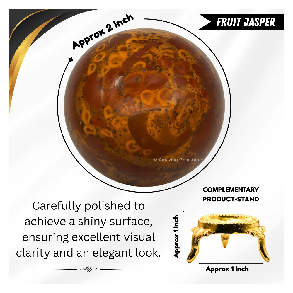 Fruit Jasper Sphere (2 Inch)