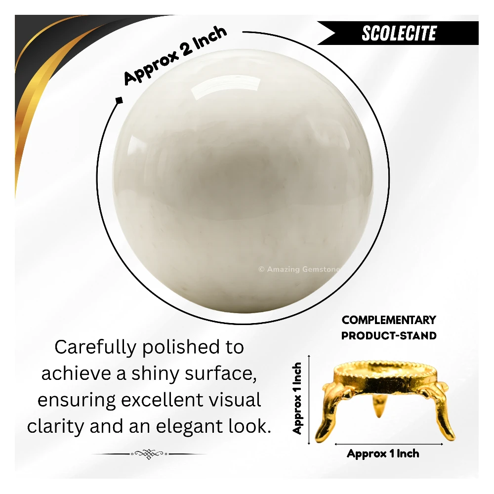 Scolecite Sphere (2 Inch)