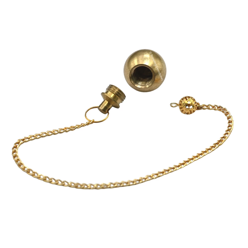 Copper Metal Pendulum - Gold Openable Ball (MP97)