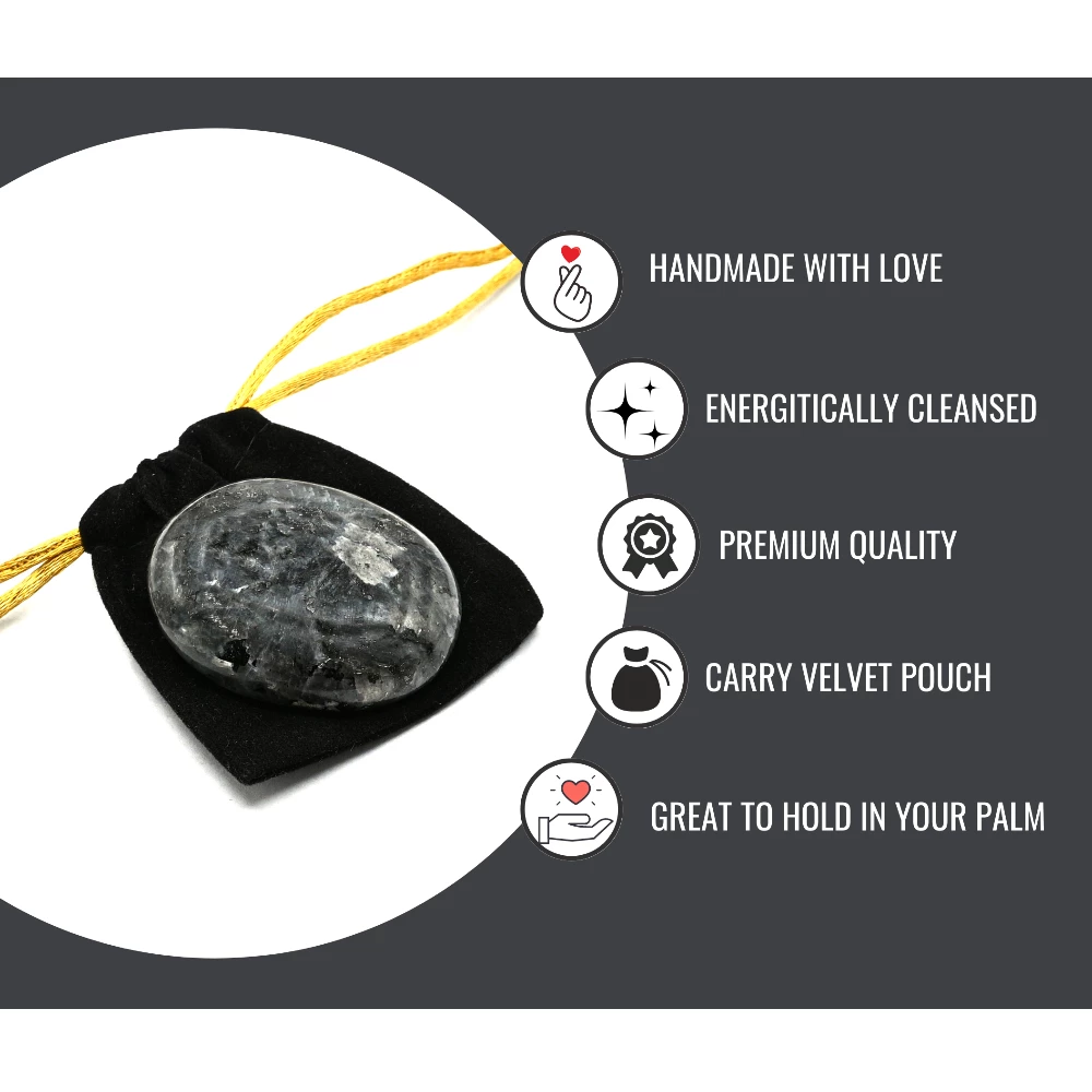 Larvikite Palm Stone