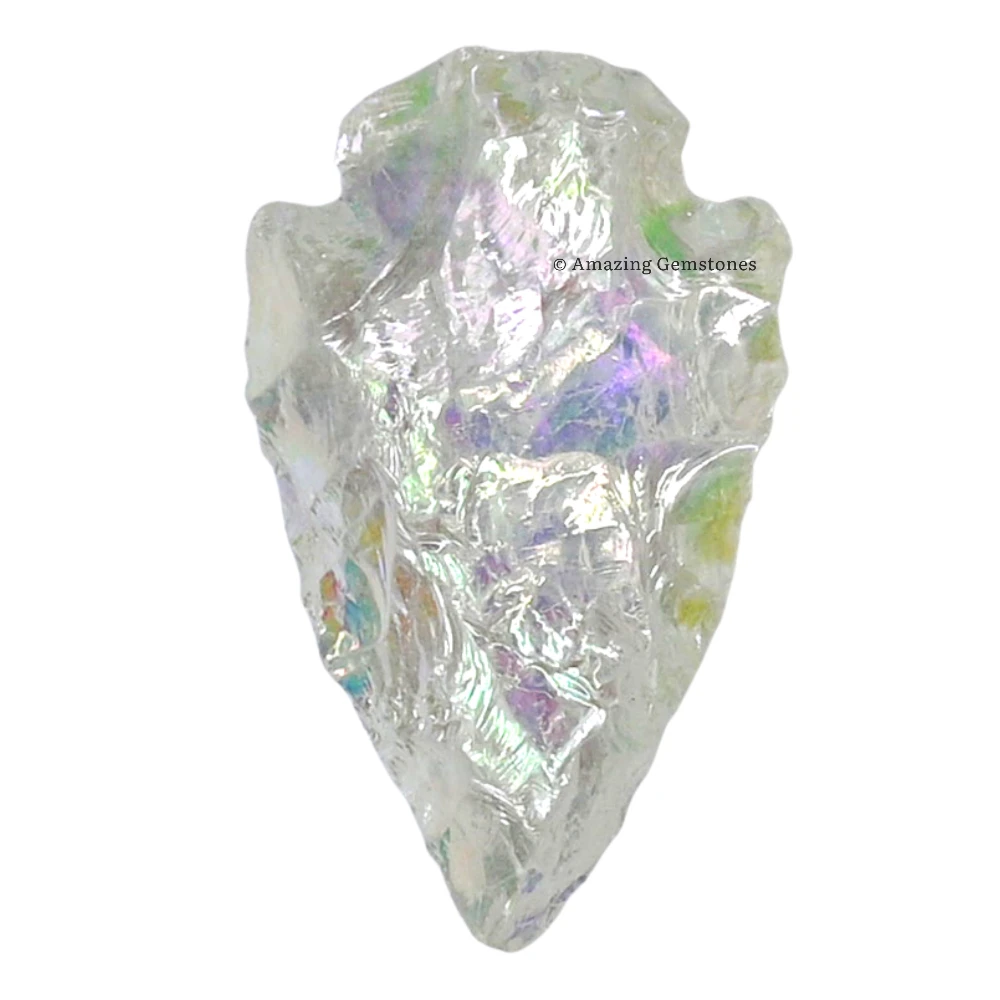 Angel Aura Quartz Crystal Arrowhead - 1" to 1.5" (3 Pieces)