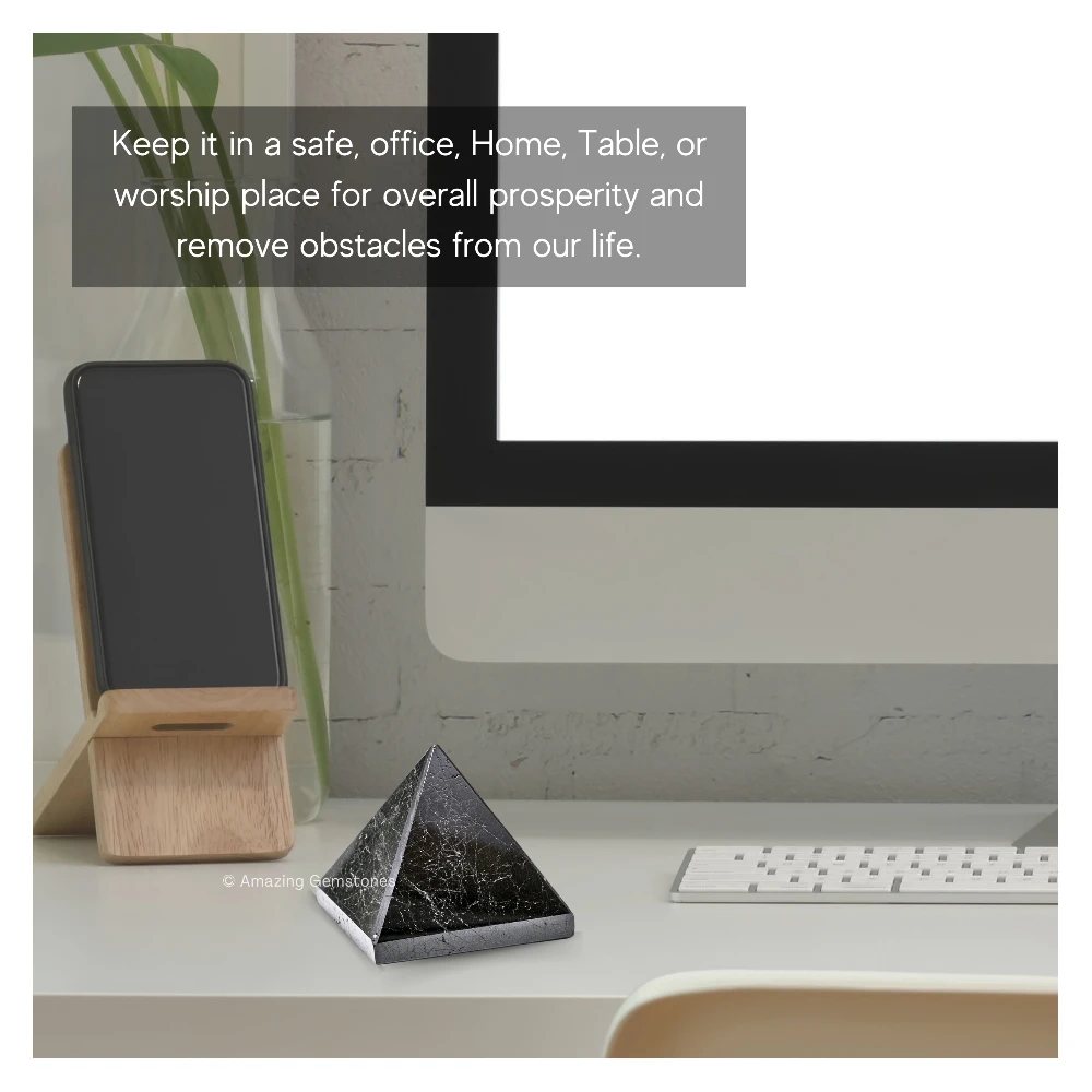 Natural Black Tourmaline Pyramid (1.5 Inch)