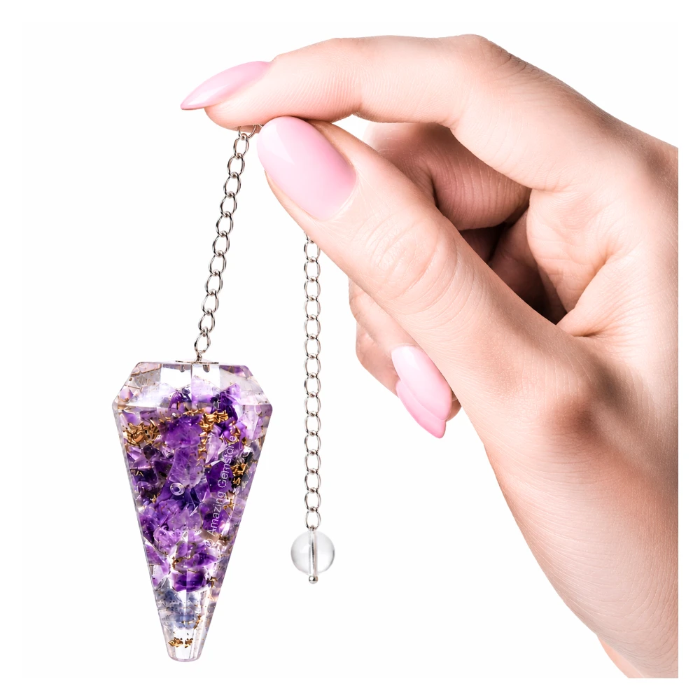 Amethyst Orgone Pendulum