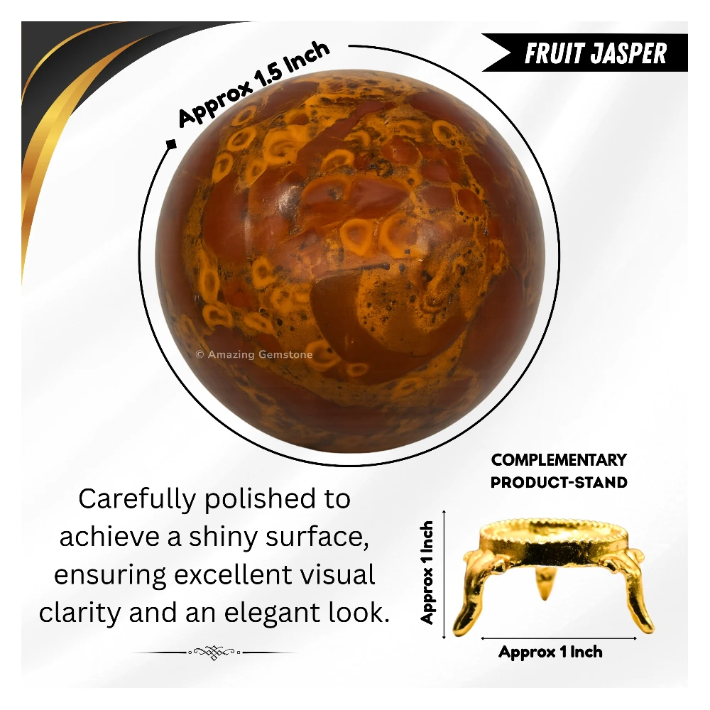 Fruit Jasper Sphere (1.5 Inch)