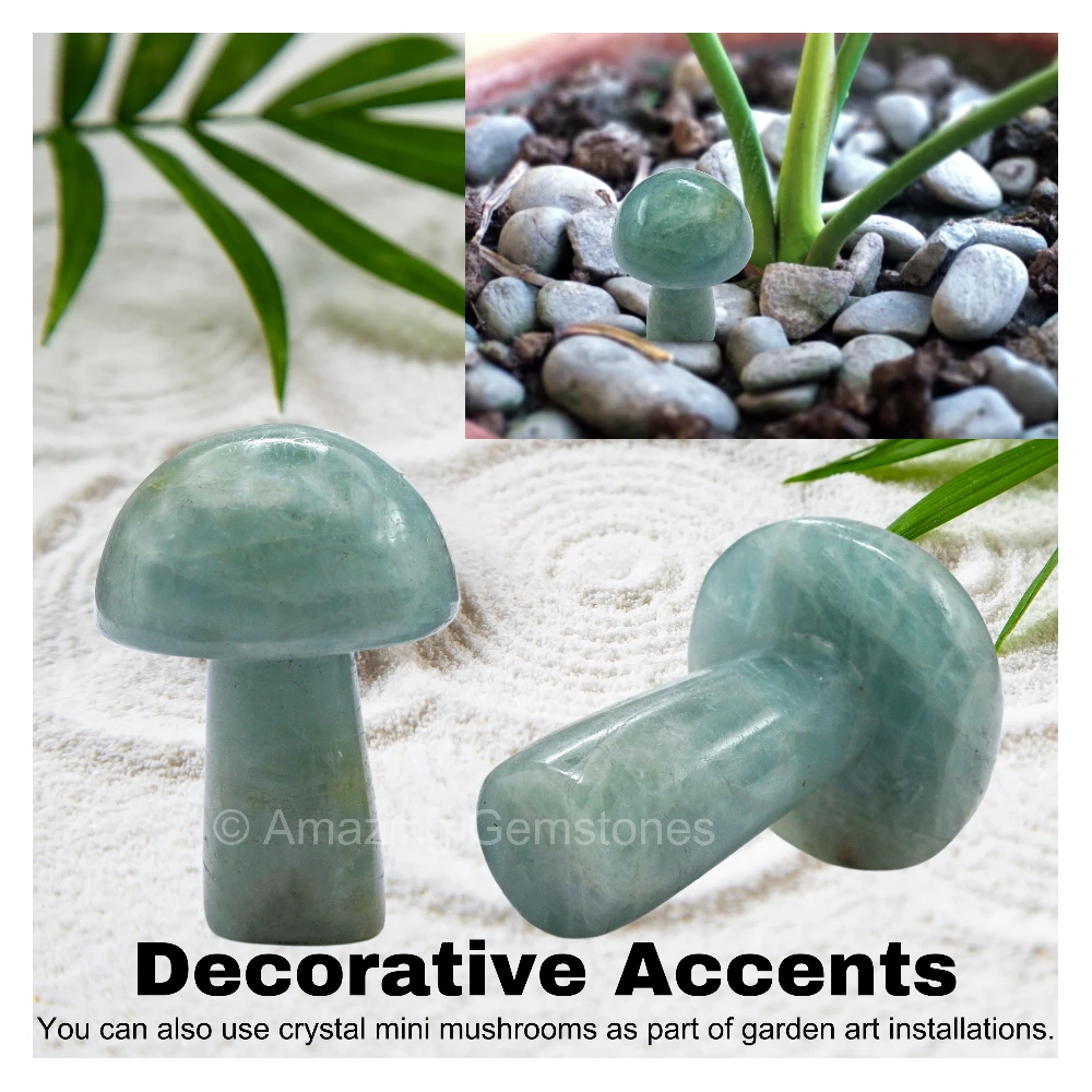 Aquamarine Crystal Mushroom