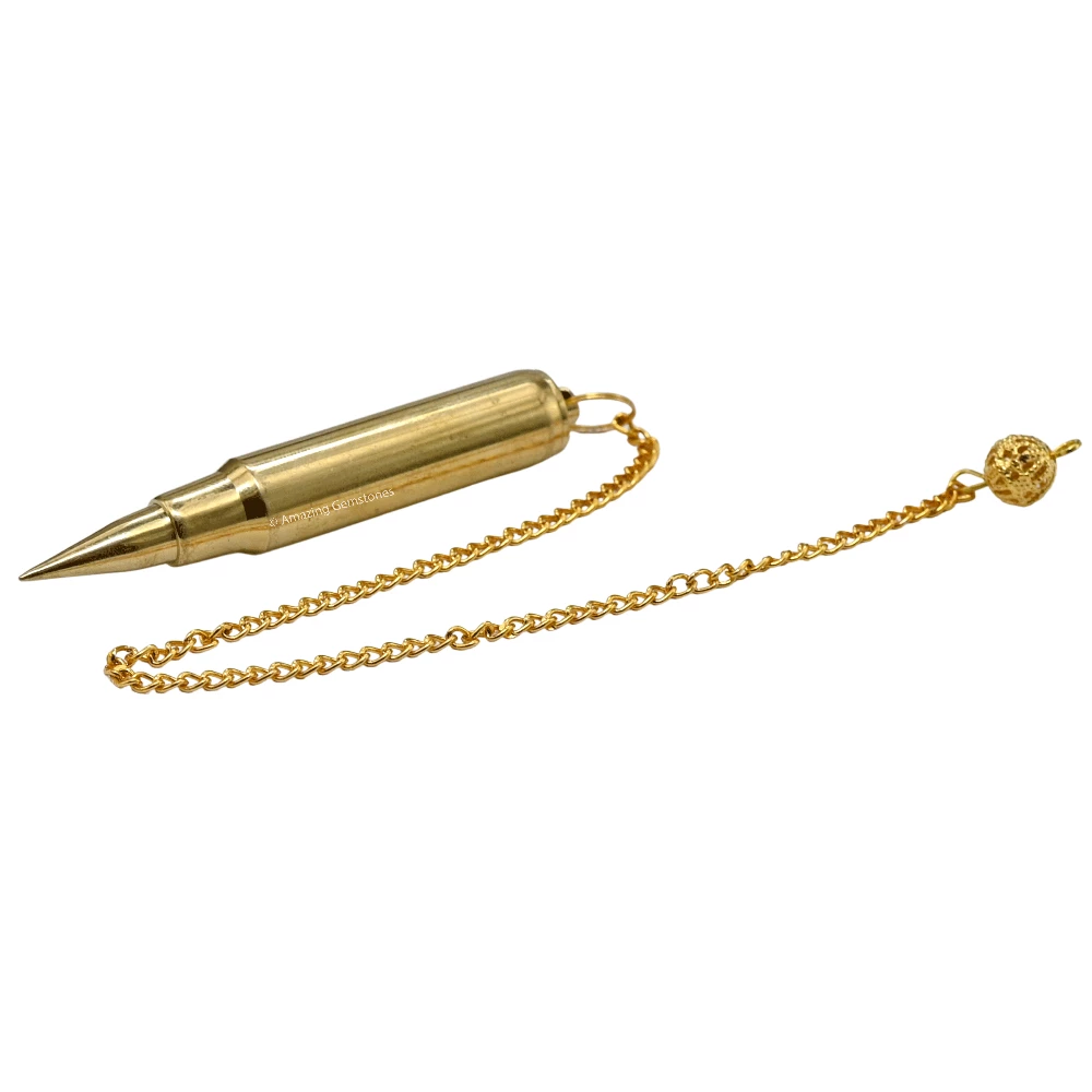 Copper Metal Pendulum - Gold 3 Piece Bullet Point (MP53)
