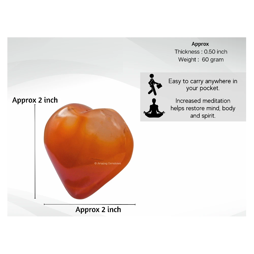 Red Onyx Agate Heart