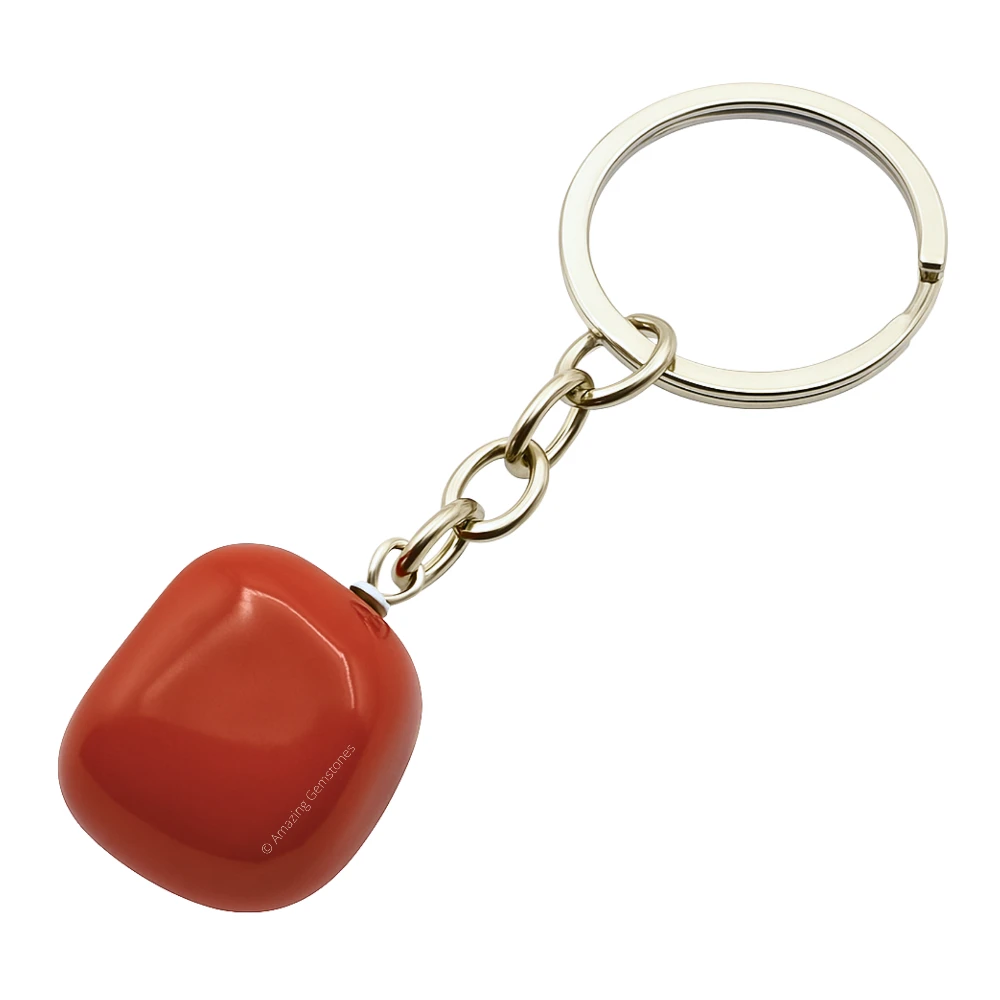Red Jasper Keychain Keys Holder (Tumble)