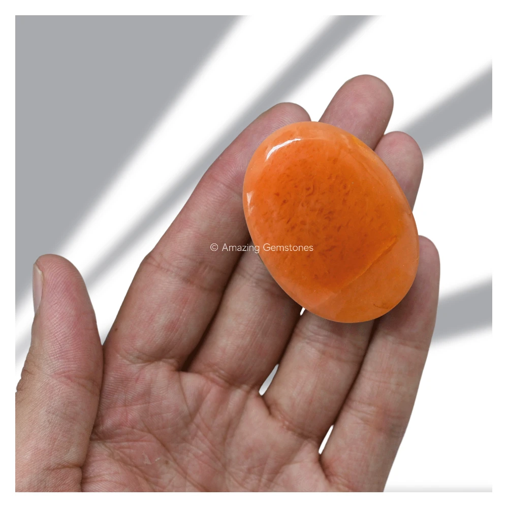 Red Aventurine Palm Stone