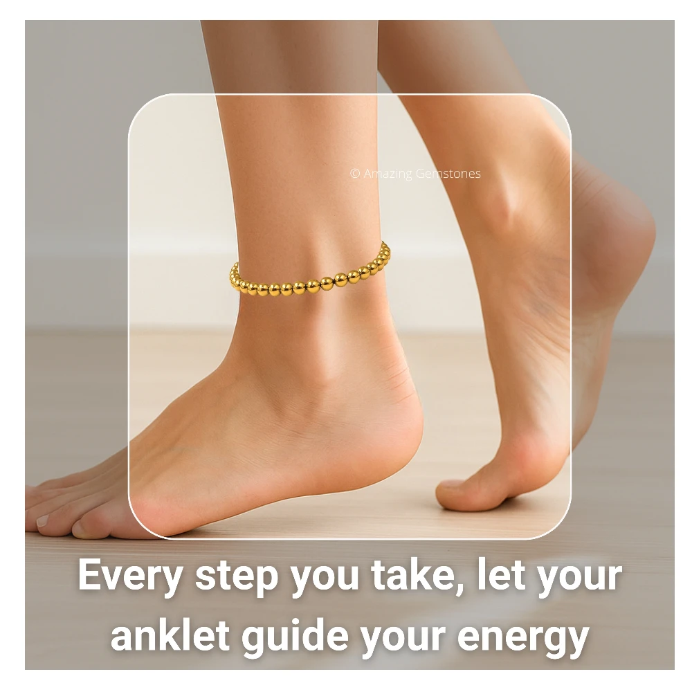 Golden Hematite Anklet (Without Knot)
