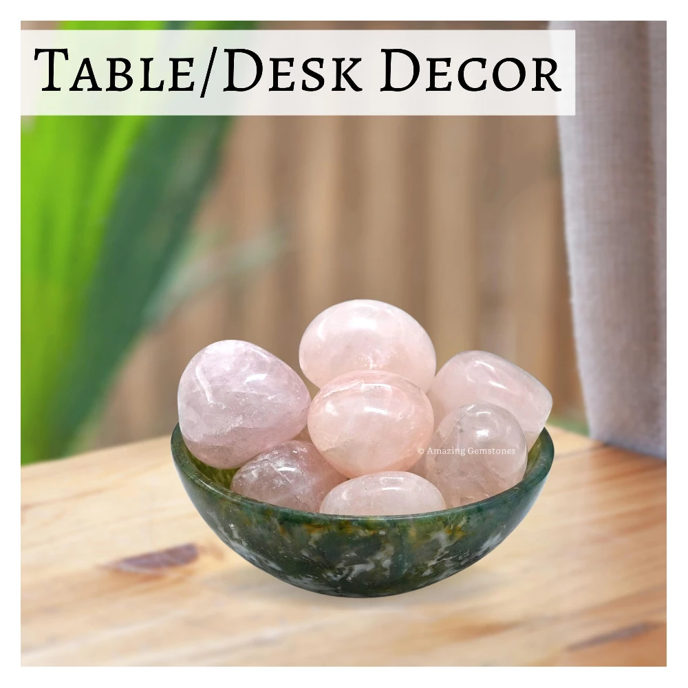 Tumbled Rose Quartz Crystals Stones (1 oz)