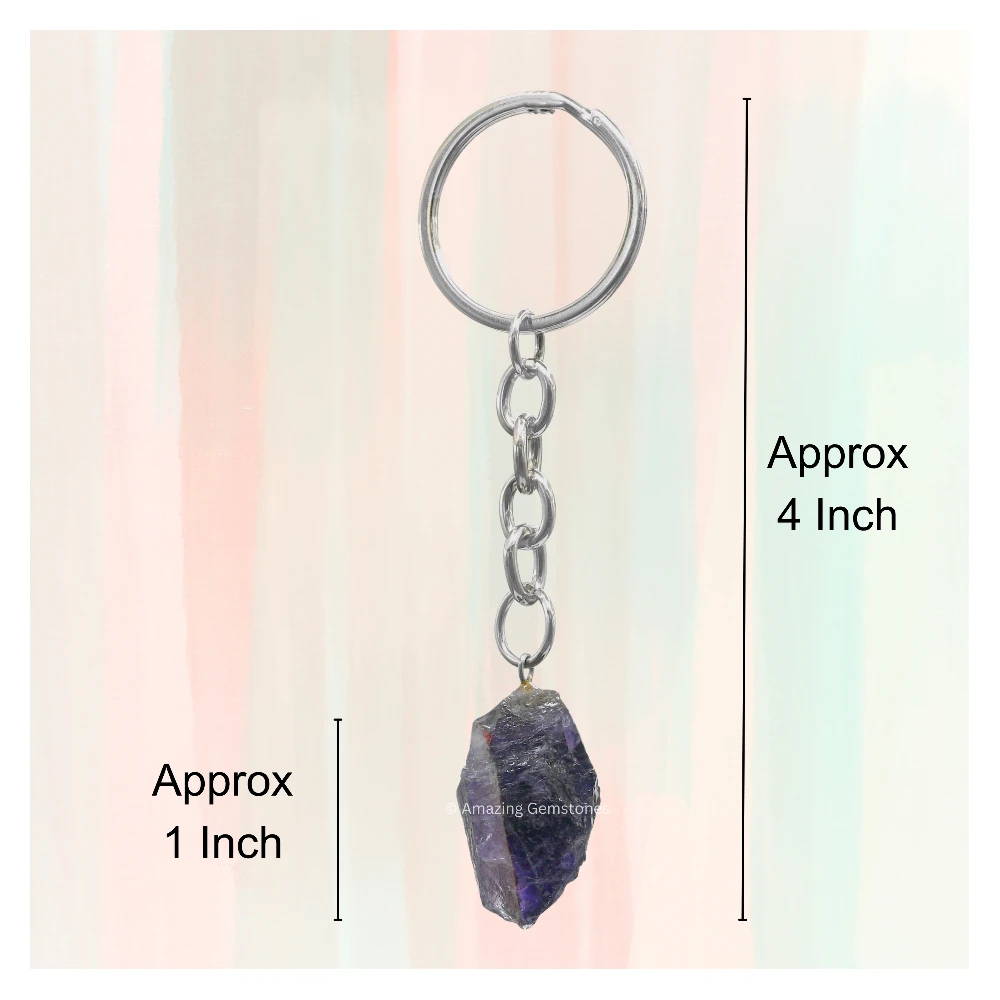 Amethyst Keychain Keys Holder (Raw)