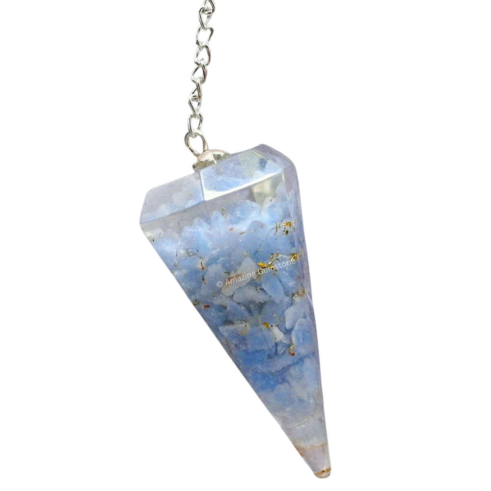 Angelite Orgone Pendulum