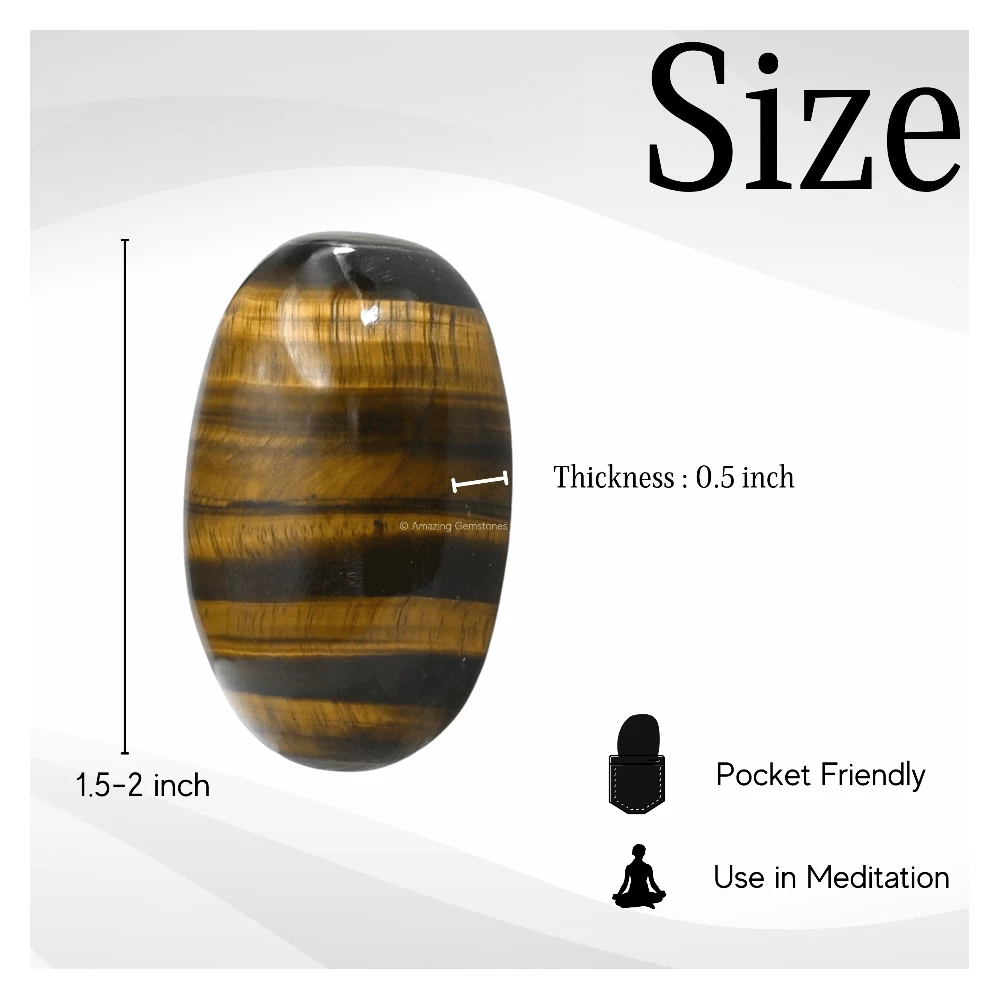 Tiger Eye Palm Stone