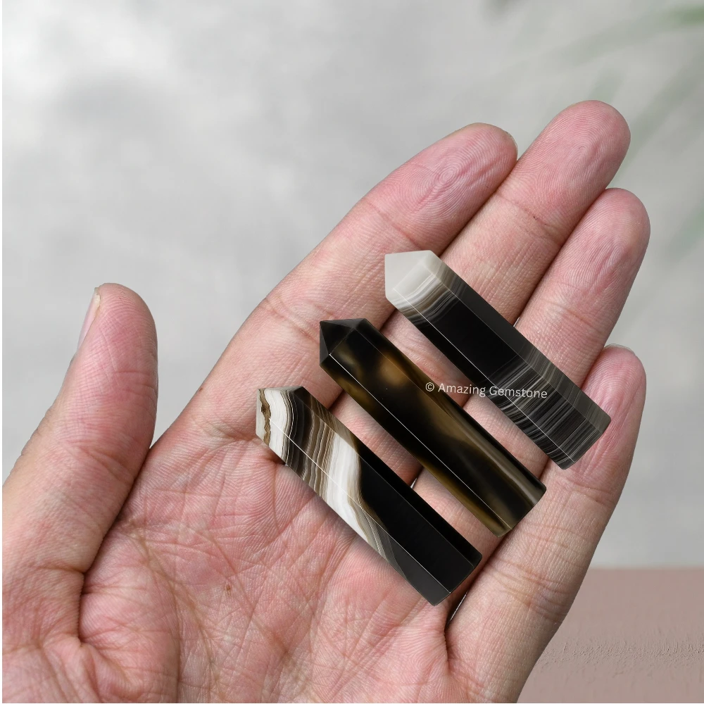 Black Onyx Pencil Points (Set of 3)