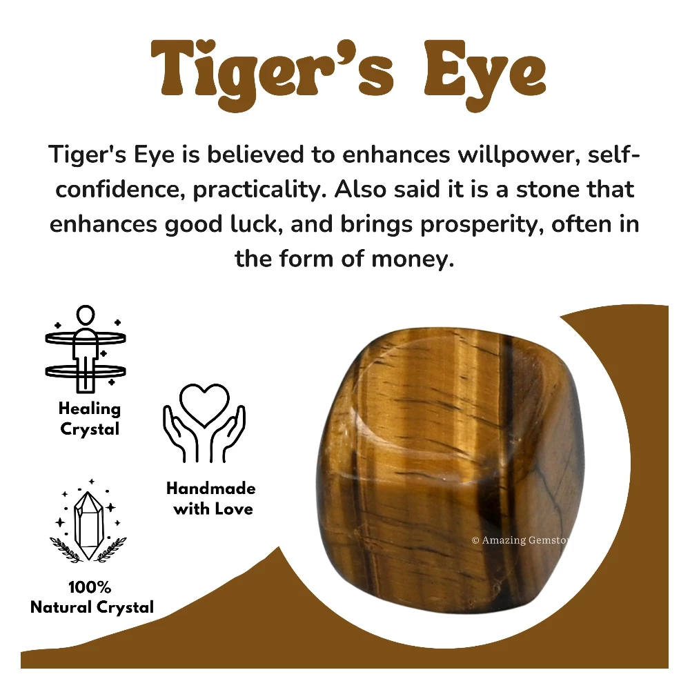 Tumbled Tiger Eye Crystals Stones (1000+ Carats)